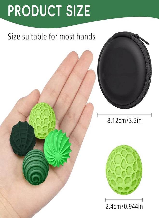 PATPAT® 4Pcs Magnetic Balls Stress Relief Toys Adults, with Storage Case, 0.94'' Dia Textured Silicone Fidget Toys Adults Magnet Balls for Relaxation, Mindful Training, Sensory Train, PDHD Therapy, - Image 2